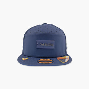Seattle Seahawks 2025 Sideline Navy Flat Bill Performance Snapback