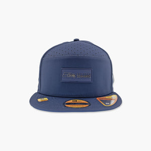 Seattle Seahawks 2025 Sideline Navy Flat Bill Performance Snapback