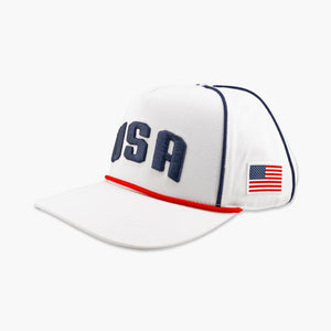 US Soccer White Podium Snapback