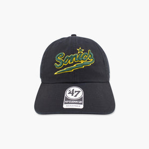 Seattle SuperSonics Black Lightning Bolt Clean Up Adjustable Hat