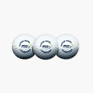 Seattle Seahawks Super Bowl LX Champions 3-Ball Golf Ball Set