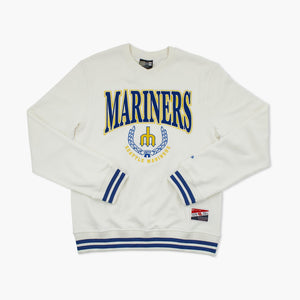 Seattle Mariners Classic Cream Throwback Olympian Crewneck