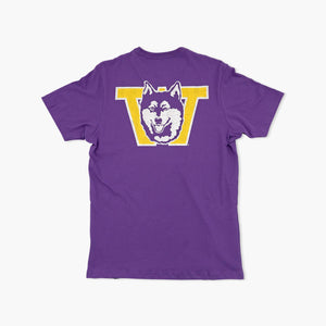 Washington Huskies Purple Arched Pass Franklin T-Shirt