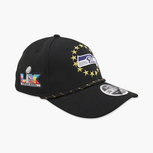 Seattle Seahawks New Era Super Bowl LX 39THIRTY M-Crown Rope FlexFit Hat - Black