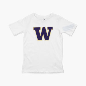 Washington Huskies White Primary Logo Youth T-Shirt