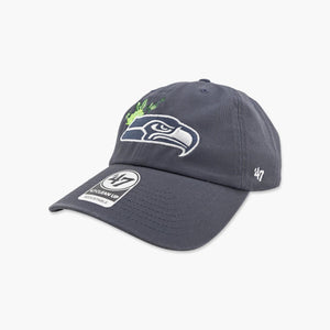 Seattle Seahawks Navy Floral Clean Up Adjustable Hat