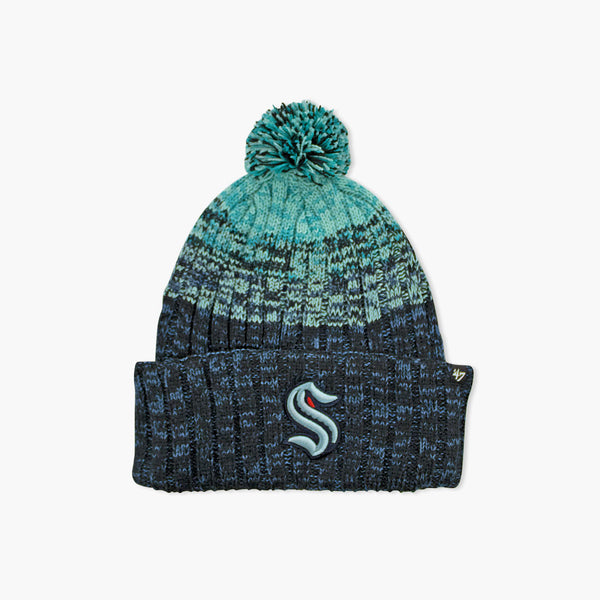 Seattle Kraken Navy Cascade Cuff Pom Beanie