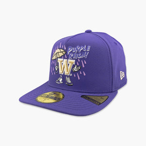 Washington Huskies Purple Cartoon Fitted Hat
