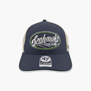 Seattle Seahawks Navy Enfield Strap Trucker Hat