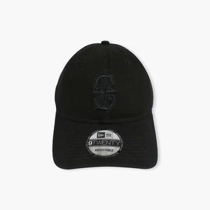 New Era Seattle Mariners All-Black Adjustable Hat