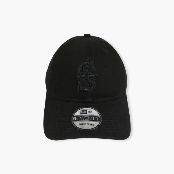 New Era Seattle Mariners All-Black Adjustable Hat