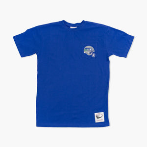 Seattle Seahawks Helmet Royal Premium Pocket T-Shirt