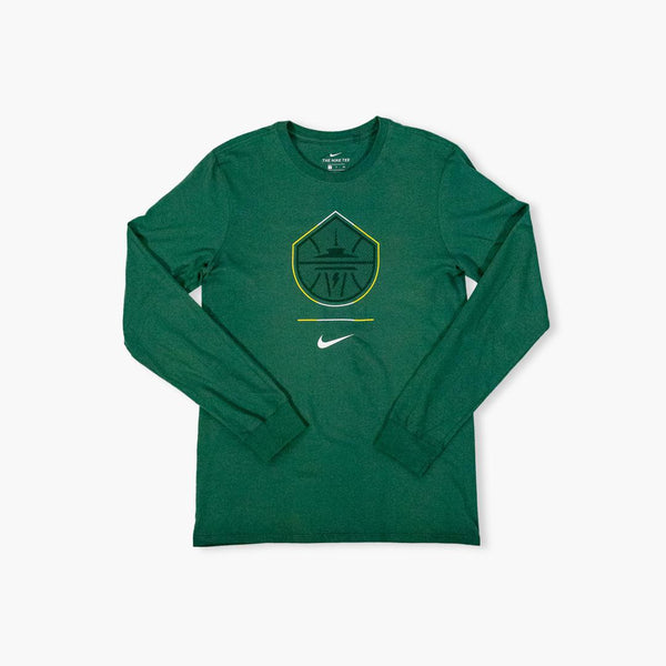 Seattle Storm Forest Green Silhouette Long Sleeve T-Shirt