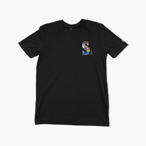 Seattle Mariners Black Rainbow Pride Compass T-Shirt