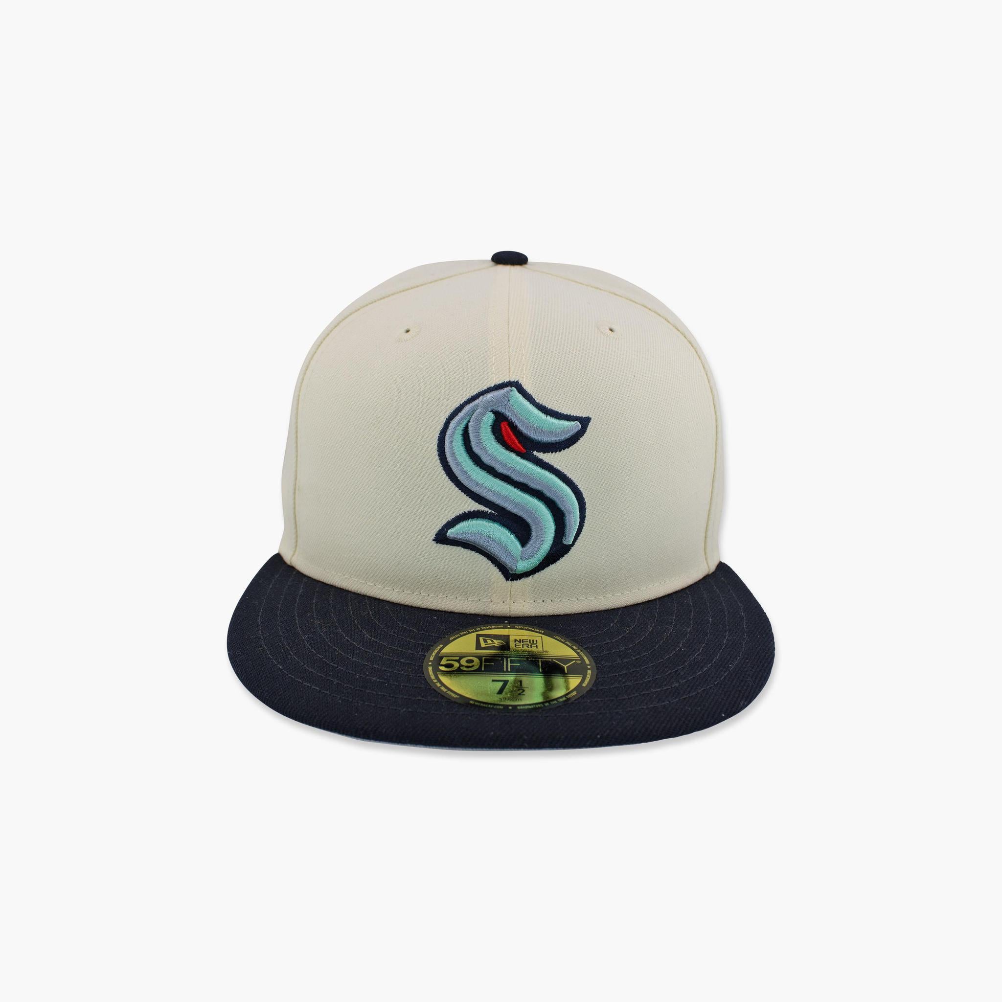 Seattle Kraken Cream Fitted Hat – Simply Seattle - Main Image