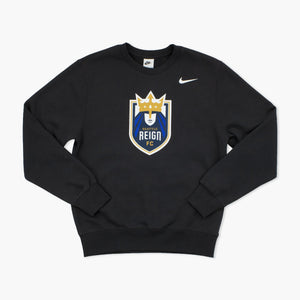 Seattle Reign Black Primary Logo Fleece Crewneck