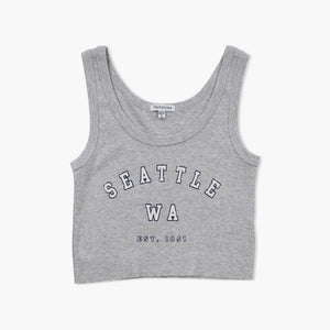 Alone Ribbed Heather Grey Seattle Womens Tank Top