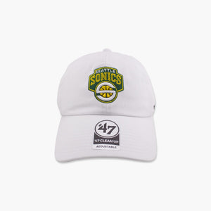 Seattle SuperSonics White "S" Logo Clean Up Adjustable Hat