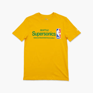 Seattle SuperSonics Gold NBA Wordmark T-Shirt