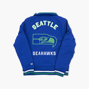 Seattle Seahawks Royal Throwback Full Zip Jacket