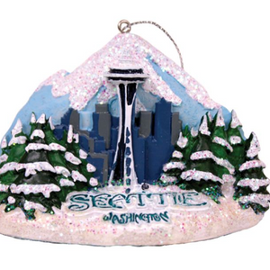 Skyline and Mountain Resin Ornament