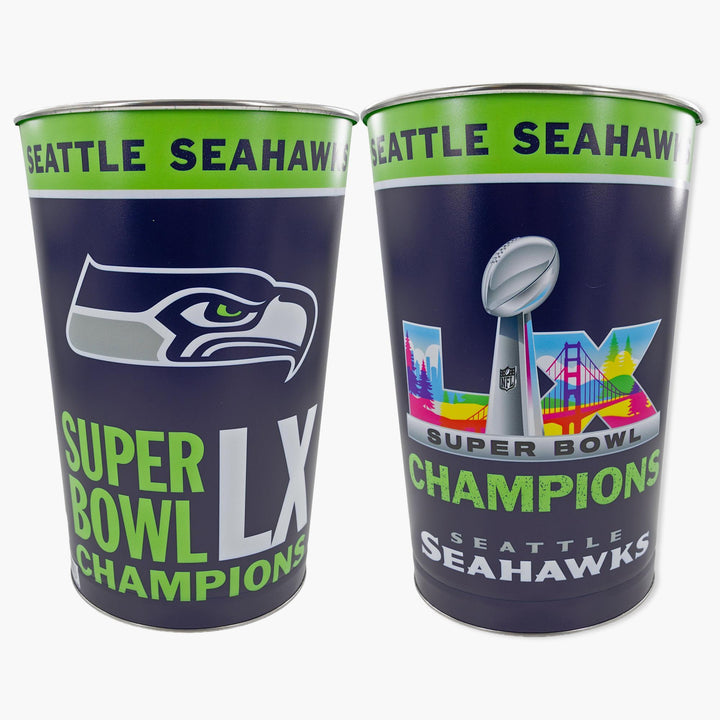 Seattle Seahawks Super Bowl LX Champions Wastebasket