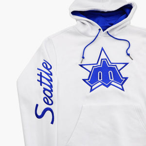 Seattle Mariners Retro Star White Premium Hoodie