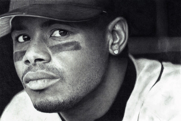 Ken Griffey Jr. 18″ x 12″ Keegan Hall Print - Autographed by Keegan Hall