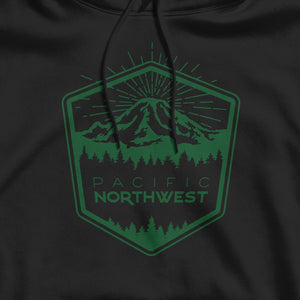 Mount Rainier Badge Black Hoodie