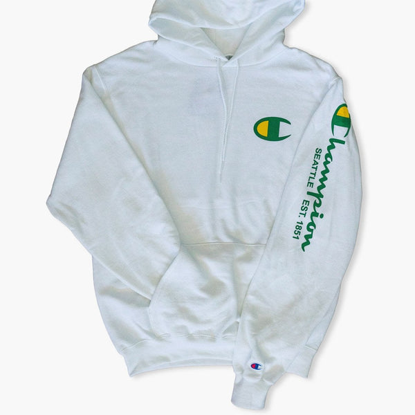 Seattle Champion Sonics White Hoodie