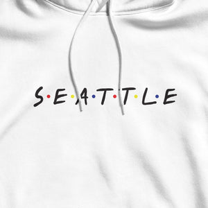 Seattle "Friends" White Hoodie