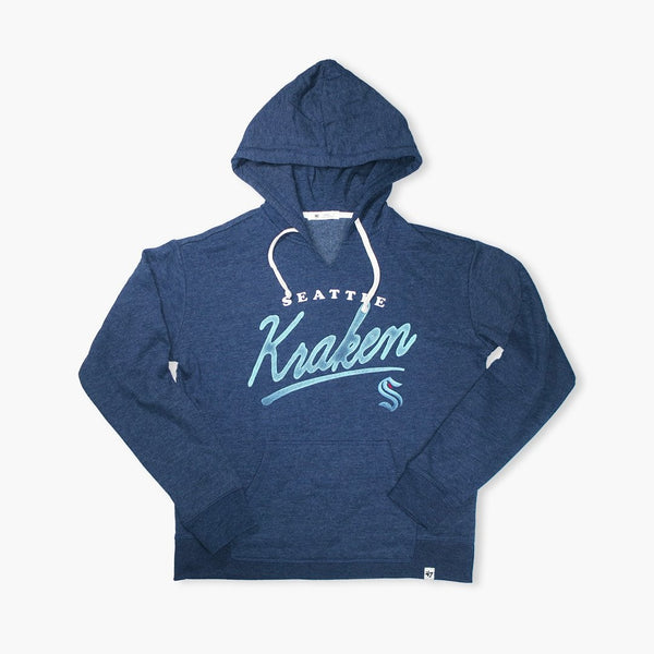 Seattle Kraken Atlas Blue Cross Script Women's Hoodie