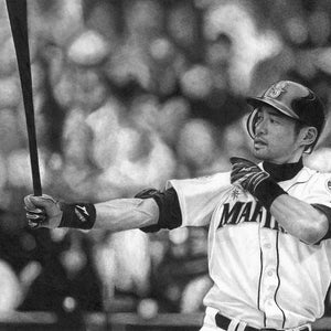 Ichiro 18″ x 12″ Keegan Hall Print - Autographed by Keegan Hall