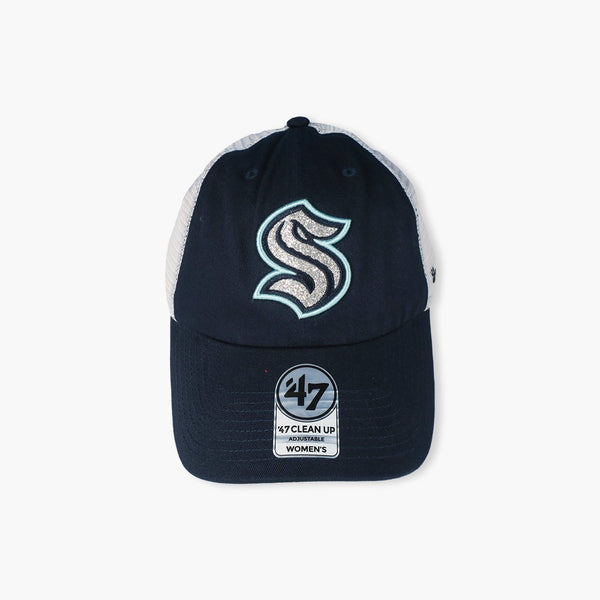 Seattle Kraken Navy Glimmer Clean Up Mesh Women's Hat