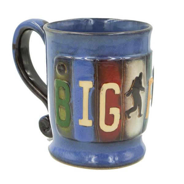 Bigfoot License Plate Pottery Mug