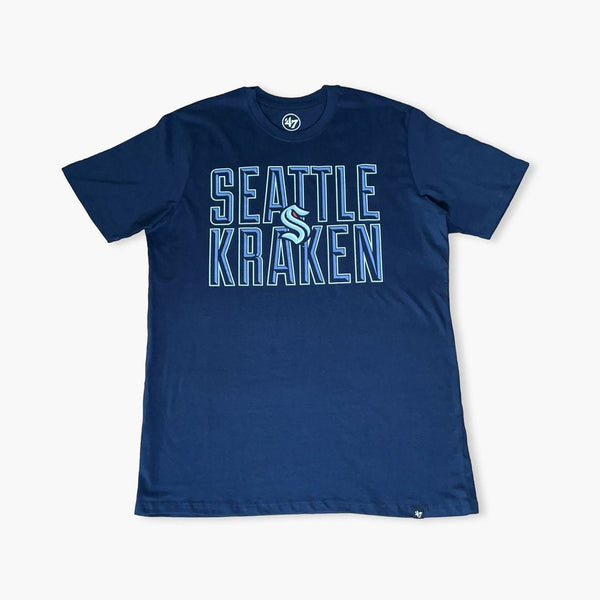 Seattle Kraken Bevel Super Rival Navy T-Shirt