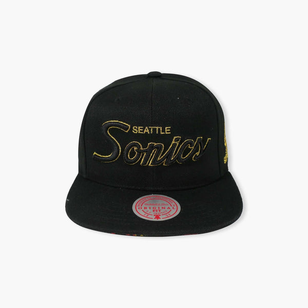 Seattle SuperSonics Gold Specialty Script Snapback