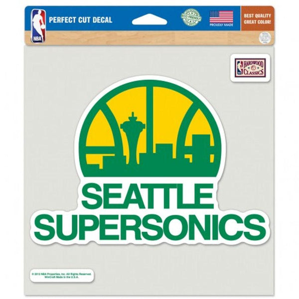 Seattle Supersonics Full Color Die Cut Decal - 8' X 8'