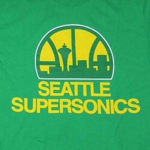 Seattle SuperSonics Green Skyline Logo Premium Womens T-Shirt