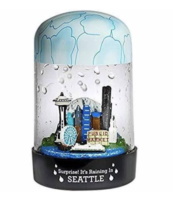 Seattle Public Market Rain Globe