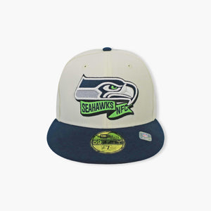 New Era Seattle Seahawks 2022 Sideline Cream Fitted Hat
