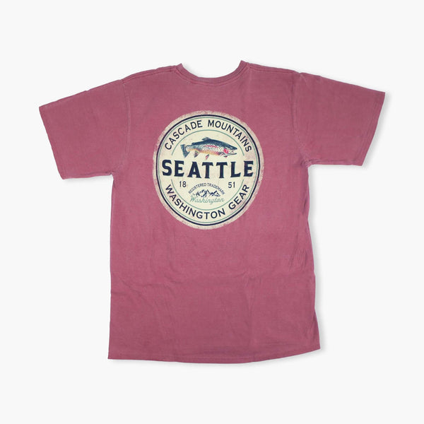 Intone Trout Mountains Maroon T- Shirt