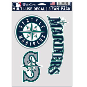 Seattle Mariners 5.5" x 7.5" Decal 3-Pack