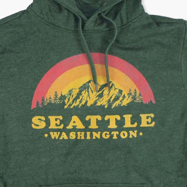 Sunset Silhouette Heather Green Heritage Hoodie