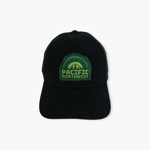 PNW Green Trees Black Adjustable Hat