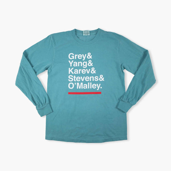 Grey's Anatomy Names Long Sleeve Shirt