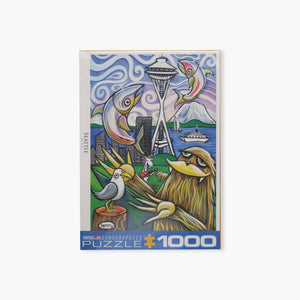 Space Needle Henry Mural 1000 pc Puzzle