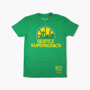 Seattle SuperSonics Green Skyline Logo Premium T-Shirt