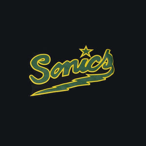 Seattle SuperSonics Black Lightning Bolt Logo Premium T-Shirt