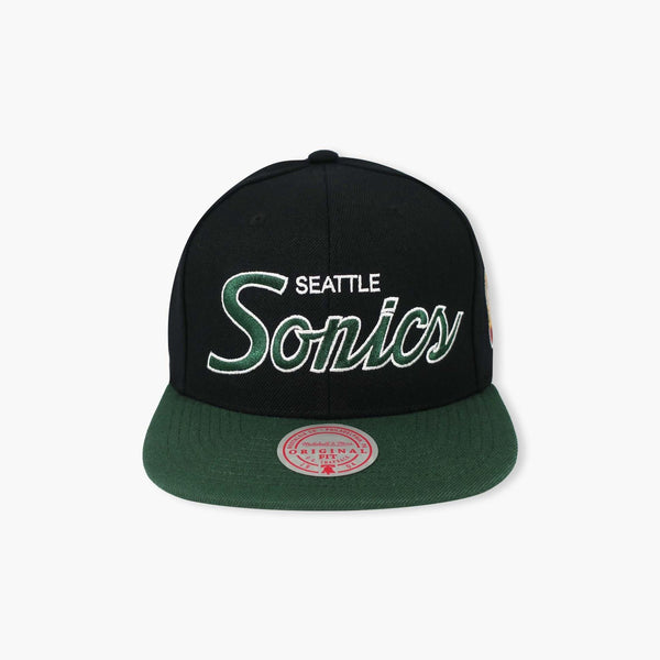 Seattle SuperSonics Black Specialty Script Snapback